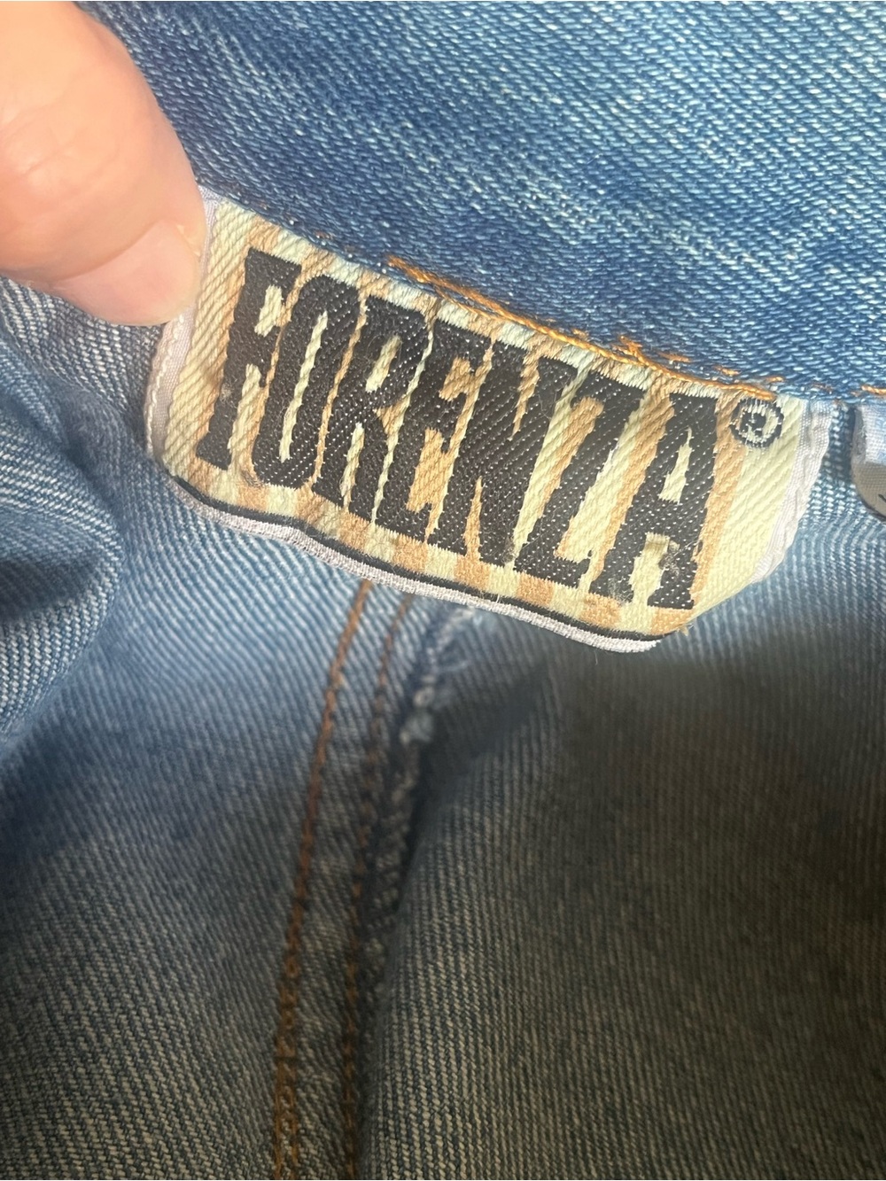 Forenza Vintage Late 80s Medium Double Breasted Denim Trench Coat - Picture 8 of 15